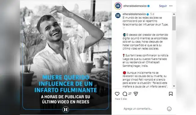 Encuentran sin vida en su casa a famoso influencer; horas antes había publicado contenido.  