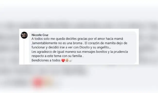 Hija de Salomé Cruz revela las extrañas circunstancias en las que falleció su madre.  