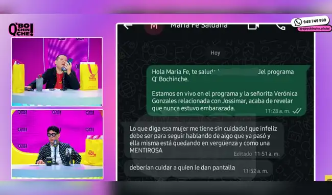 María Fe Saldaña EXPLOTA contra la 'prima' de Josimar al enterarse que INVENTÓ embarazo de mellizos del cantante.  
