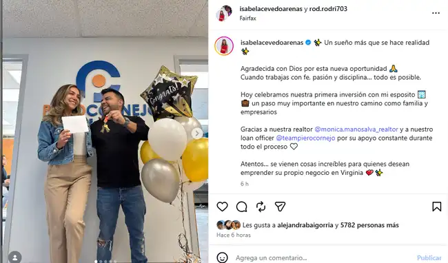 Isabel Acevedo y su esposo  