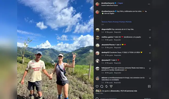 Ducelia Echevarría junto a su padre Ducelia Echevarría junto a su padre