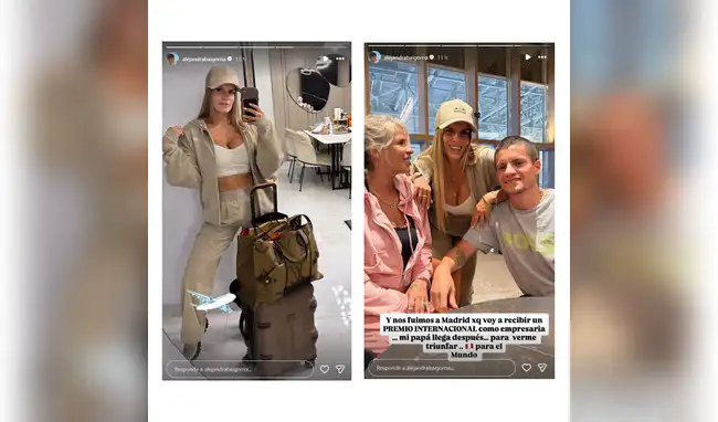 Alejandra Baigorria sale del país  