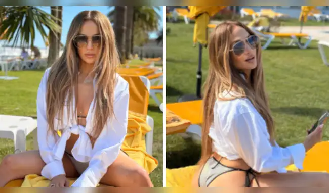 Jennifer Lopez lleva el bikini ideal para definir la silueta a los 50+.  