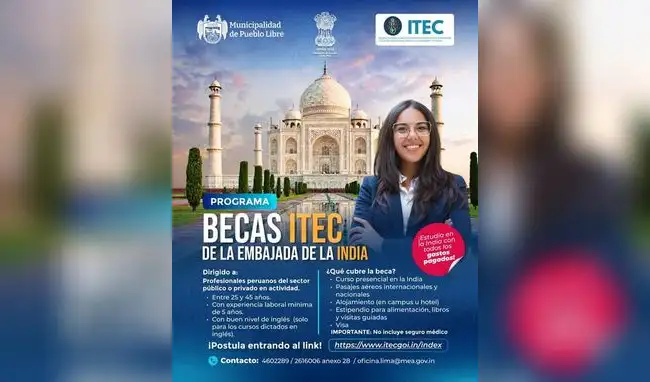 Embajada ofrece becas integrales para profesionales peruanos.  