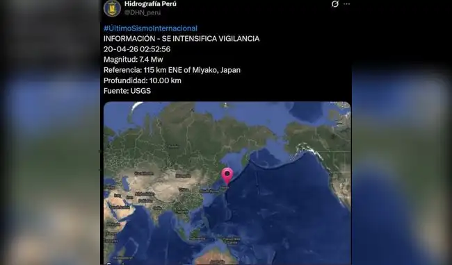 Japón sufrió un terremoto de 7.4 de magnitud.  