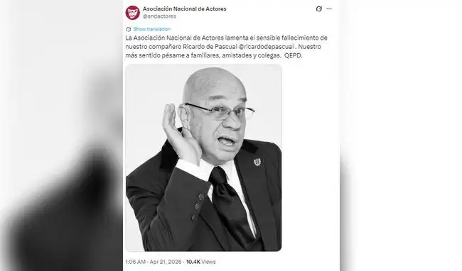 Murió Ricardo de Pascual, un recordado secundario de El Chavo del 8.  