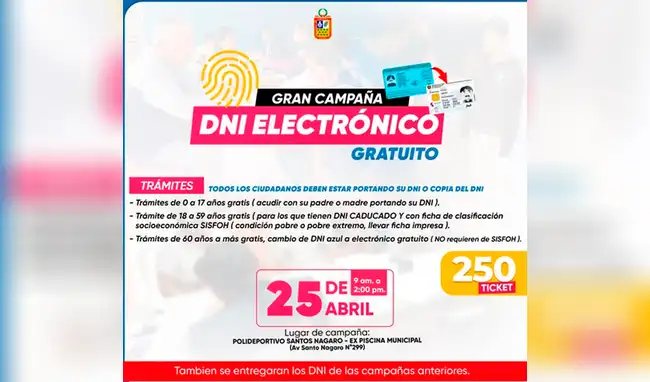 DNI eléctronico en Chincha.   