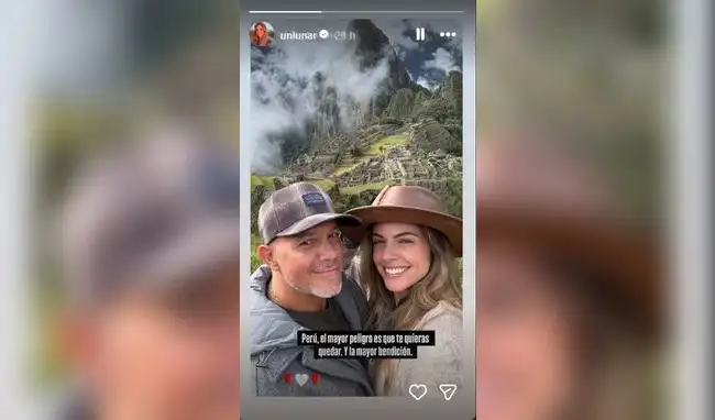 Alejandro Sanz y Stephanie Cayo visitaron Machu Picchu.  