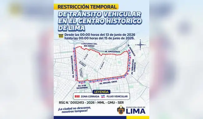 Vías que estarán cerradas temporalmente Vías que estarán cerradas temporalmente