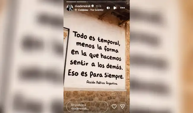 Korina Rivadeneira comparte mensaje en sus redes sociales  