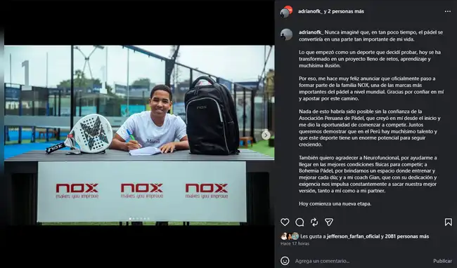 Adriano Farfán anuncia nuevo proyecto Adriano Farfán anuncia nuevo proyecto