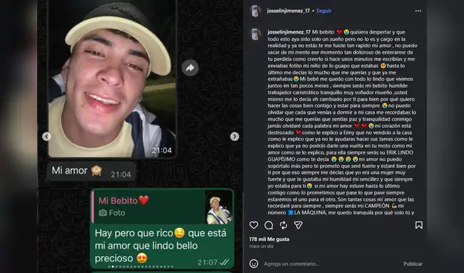El último mensaje que envió el exchico reality antes de su fatídica muerte El último mensaje que envió el exchico reality antes de su fatídica muerte