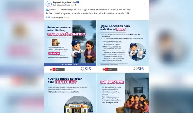 Afiliados al SIS pueden acceder a este beneficio económico: conoce quiénes califican  