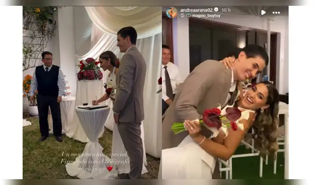 Andrea Arana celebró su boda civil Andrea Arana celebró su boda civil