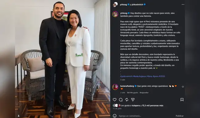 Yirko Sivirich diseñó traje para Keiko Fujimori  