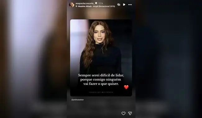 Ana Paula Consorte compartió frase en sus redes  