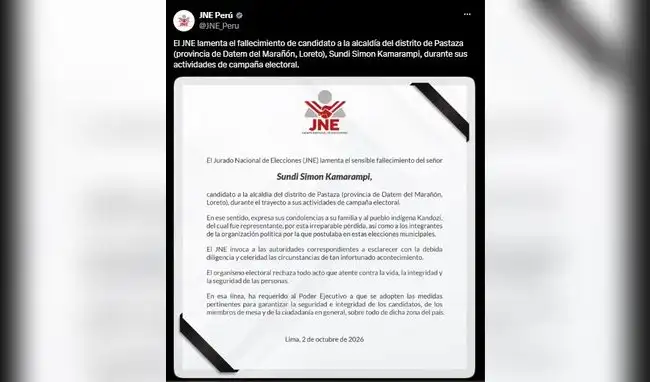 JNE pide esclarecer los hechos  