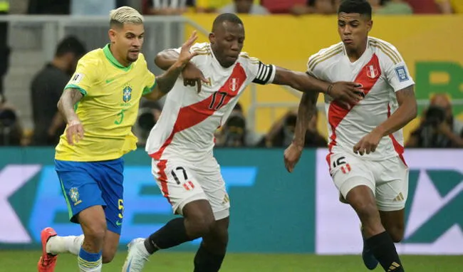 Perú cayó por 4-0 ante Brasil por la jornada 10 de las Eliminatorias 2026.   