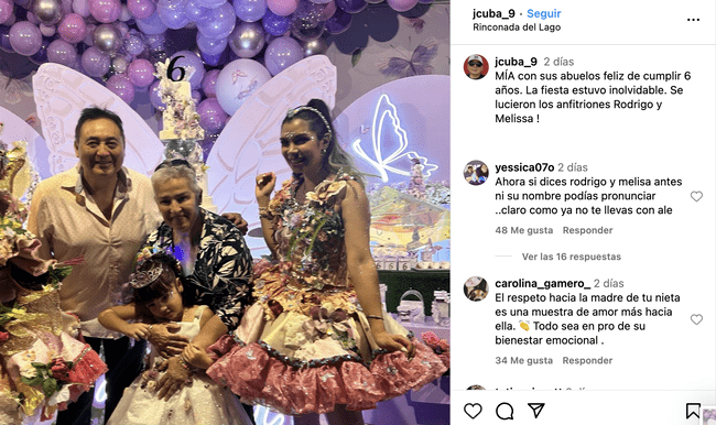 Jorge Cuba compartió un llamativo mensaje sobre el cumpleaños de la hija de Melissa Paredes.   
