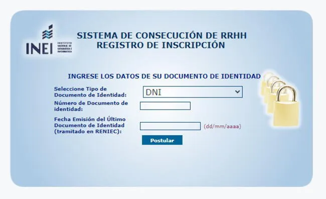 Convocatoria en Lima de INEI ofrece elevados sueldos y un proceso de postulación rápido. 