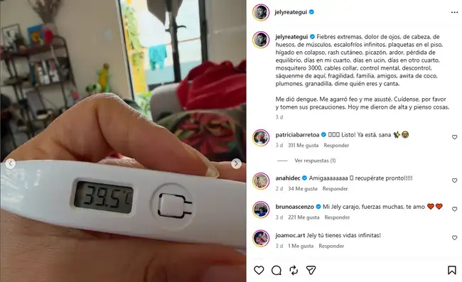 Jely comunicó sobre su hospitalización. Jely comunicó sobre su hospitalización.