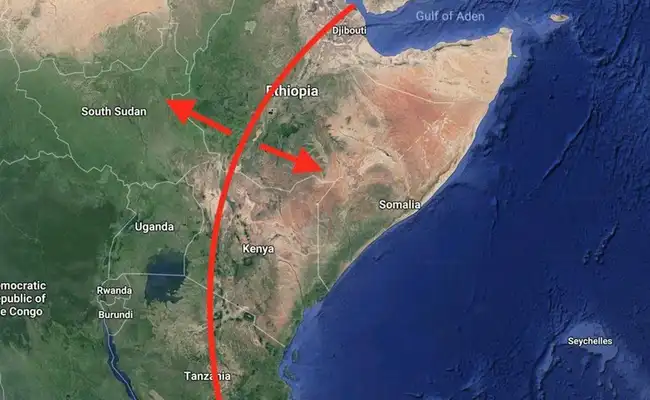 Continente se parte en dos   