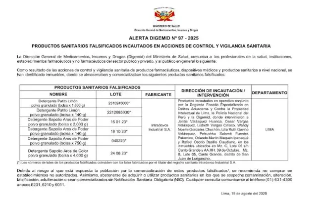  Alerta Digemid 97<br><br>    