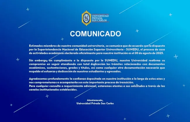 <strong>Universidad Privada San Carlos (UPSC)</strong> <strong>Universidad Privada San Carlos (UPSC)</strong>