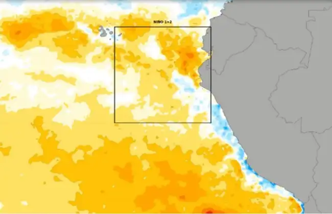 El pronóstico de febrero-abril 2026, indica precipitaciones entre normal a sobre lo normal en la costa norte en promedio. Fuente: Andina   