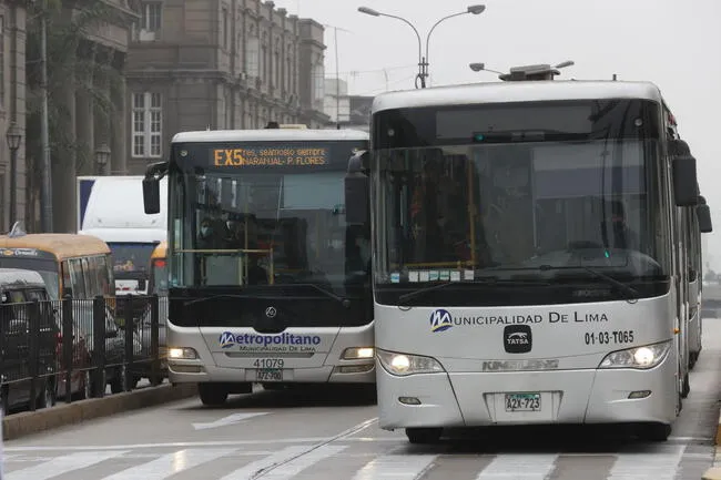 Buses del Metropolitano.   