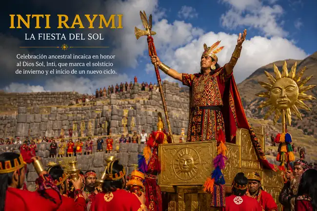 Representación del Inti Raymi. Representación del Inti Raymi.