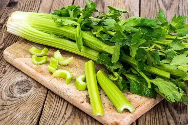 Apio, uno de los alimentos que te ayudarán a blanquear tus dientes.   
