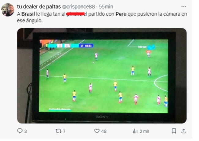 Hincha de la selección peruana reportó la transmisión en vertical de Movistar Deportes. 