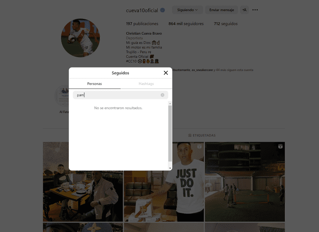 <em>Cuenta de Instagram de Christian Cueva.</em>   