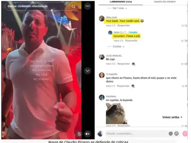 Novia de Pizarro respondió con gracia a los comentarios malintencionados.  