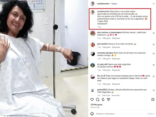 La actriz compartió su estado de salud en redes sociales. La actriz compartió su estado de salud en redes sociales.