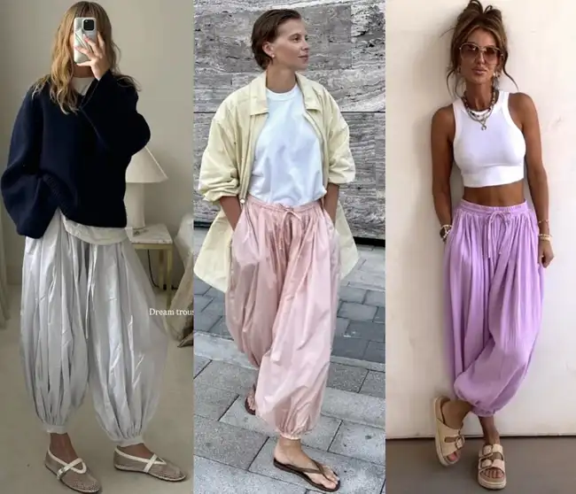 Los ‘balloon pants’ regresan y así se lleva ahora la tendencia que destrona a los jeans Pexels.  