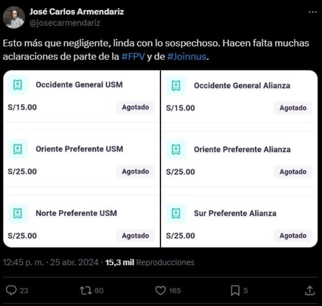 Alianza Lima vs. San Martín: hinchas reportan presunto fraude en Joinnus en la compra de entradas para la final de vóley   