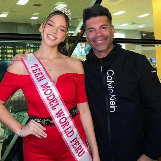 'Tomate' Barraza se muestra orgulloso de su hija Gaela Barraza, quien fue coronada en Miss Teen World 2023.   