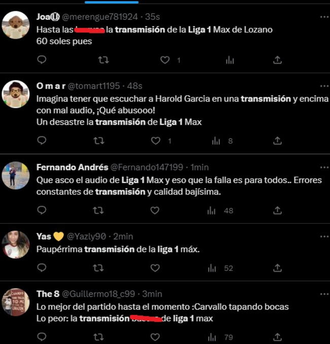 Hinchas de la 'U' expresaron su malestar por la deficientr transmisión de la Liga 1 MAX.   