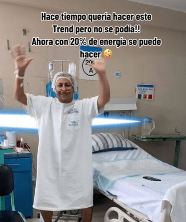 <em>Ingeniero Bailarín en cama de hospital.</em> 