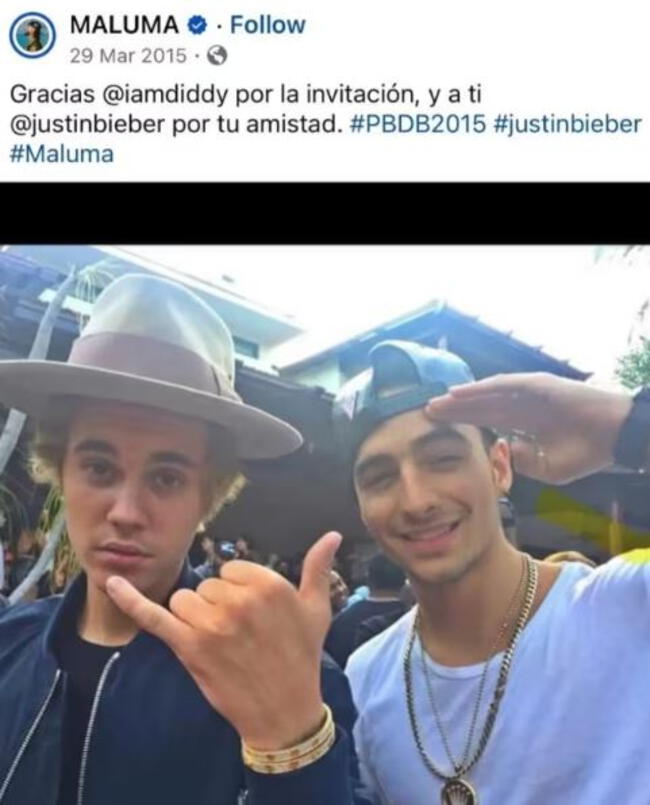 Maluma y Justin Bieber   