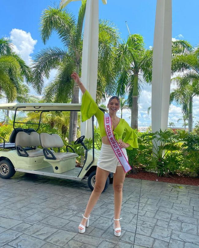 Gaela Barraza llegó a Punta Cana para el concurso Teen Model World. | Instagram.    