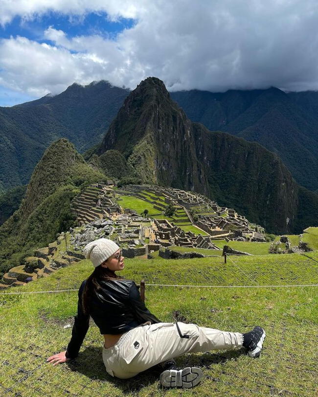 Jossmery Toledo en Machu Picchu. | Instagram.    