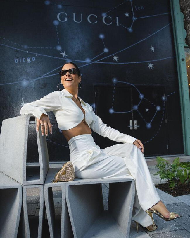 María Pia Copello demuestra elegancia con look total white. | Instagram.    