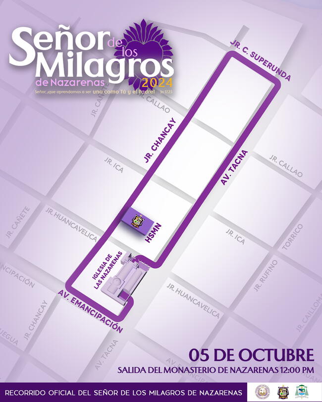 Primer recorrido del Señor de los Milagros   