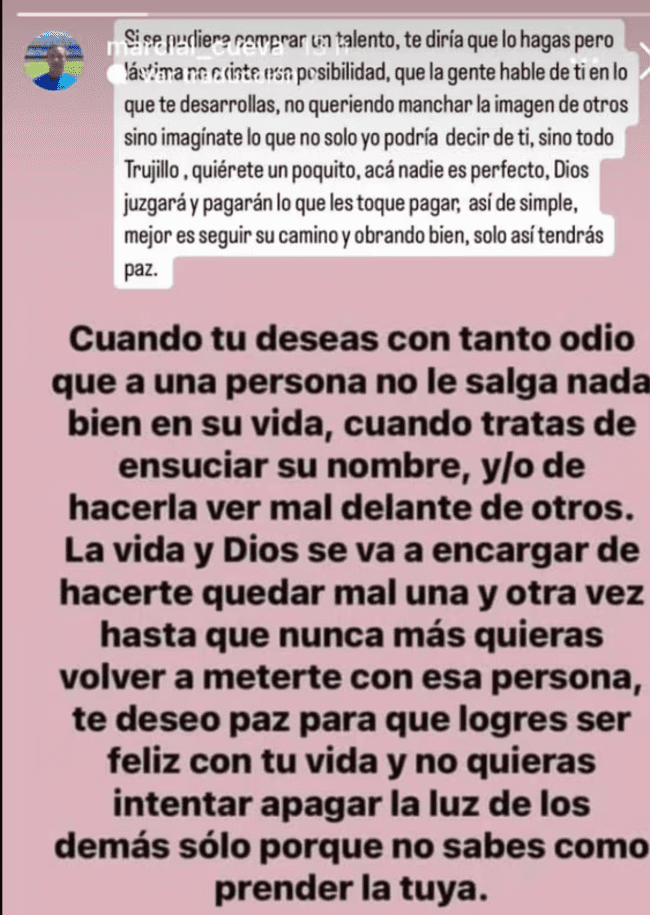 Hermano de Christian Cueva deja mensaje   