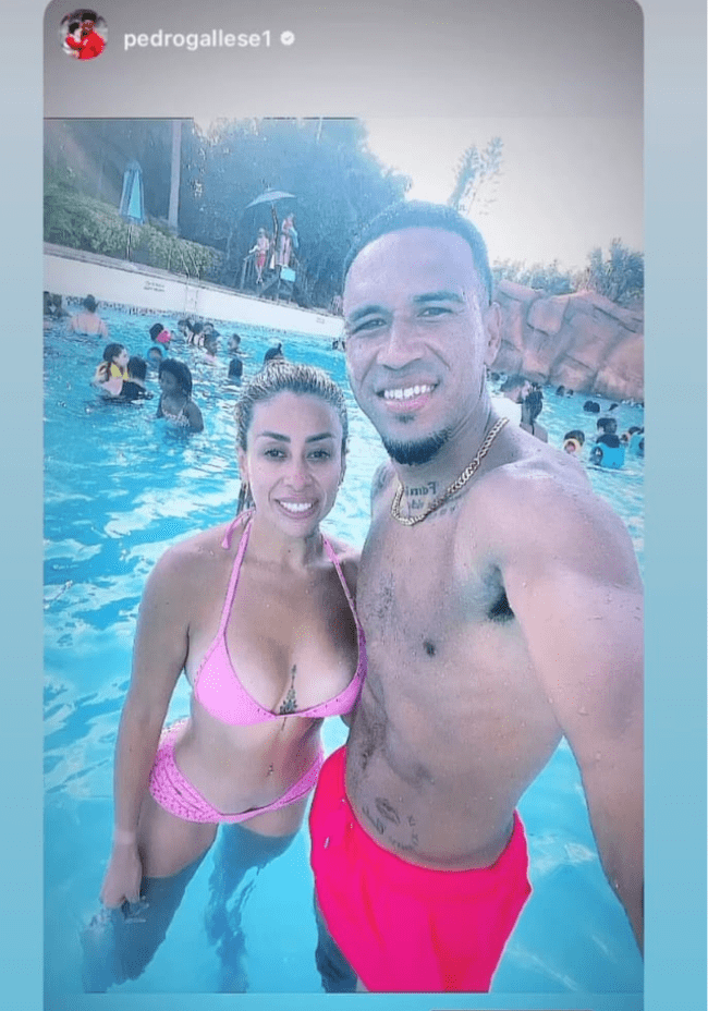 Pedro Gallese hace match con su esposa en Miami. | Instagram.    
